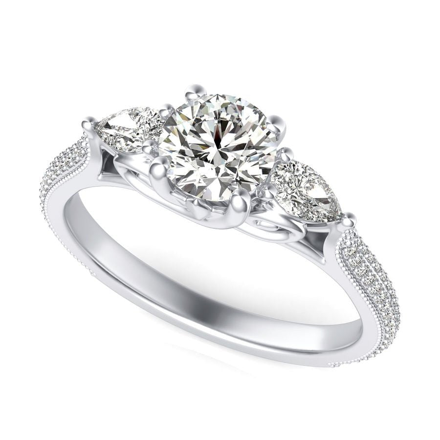 Three Stone Engagement - Jewelry Exchange Center