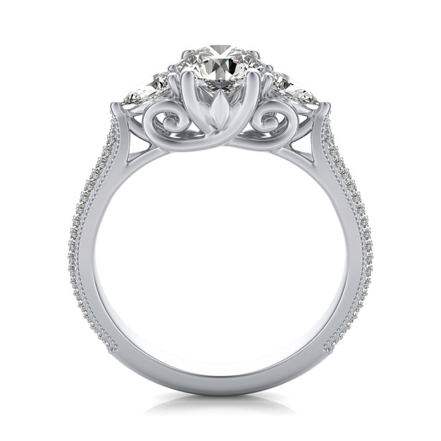 Three Stone Engagement - Jewelry Exchange Center