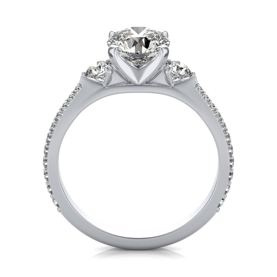 Three Stone Engagement - Jewelry Exchange Center