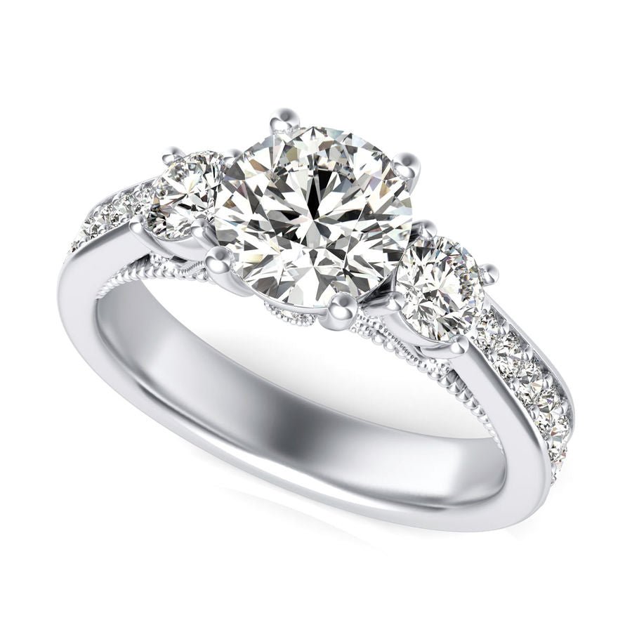 Three Stone Engagement - Jewelry Exchange Center