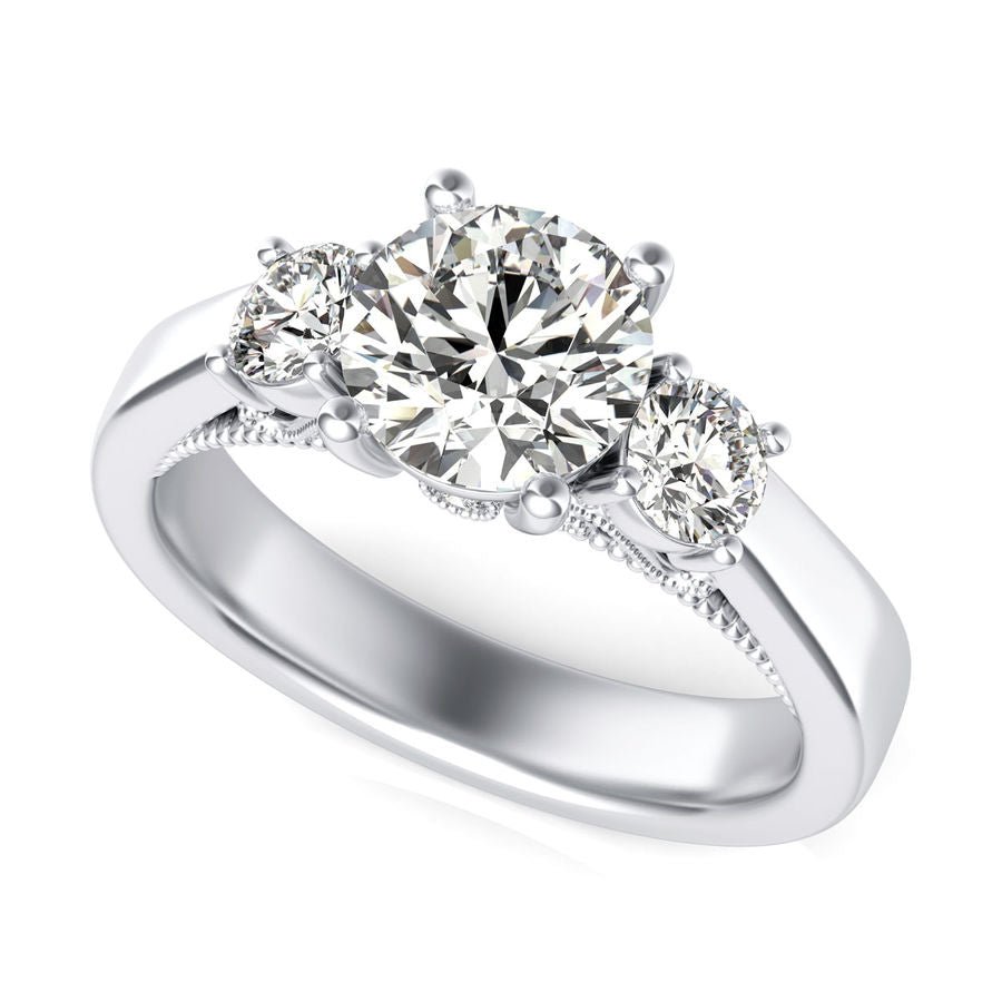 Three Stone Engagement - Jewelry Exchange Center