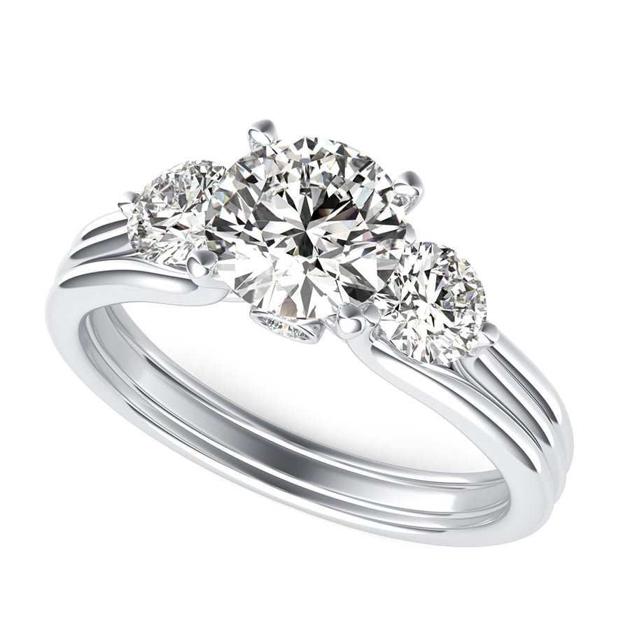 Hartine Three Stone Engagement Ring - Jewelry Exchange Center