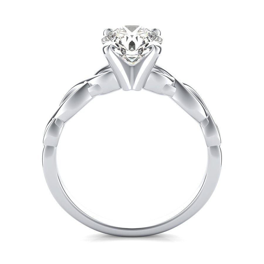 Infinity Twist Solitaire Engagement Ring - Jewelry Exchange Center