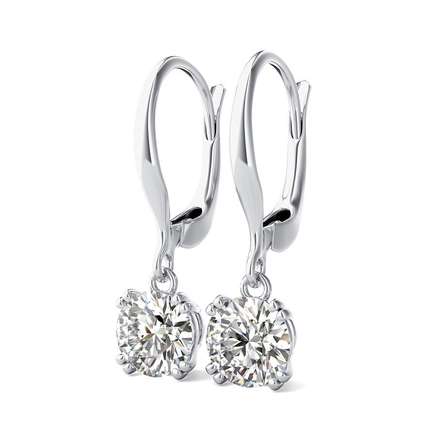 Double Prong Leverback Earrings - Jewelry Exchange Center