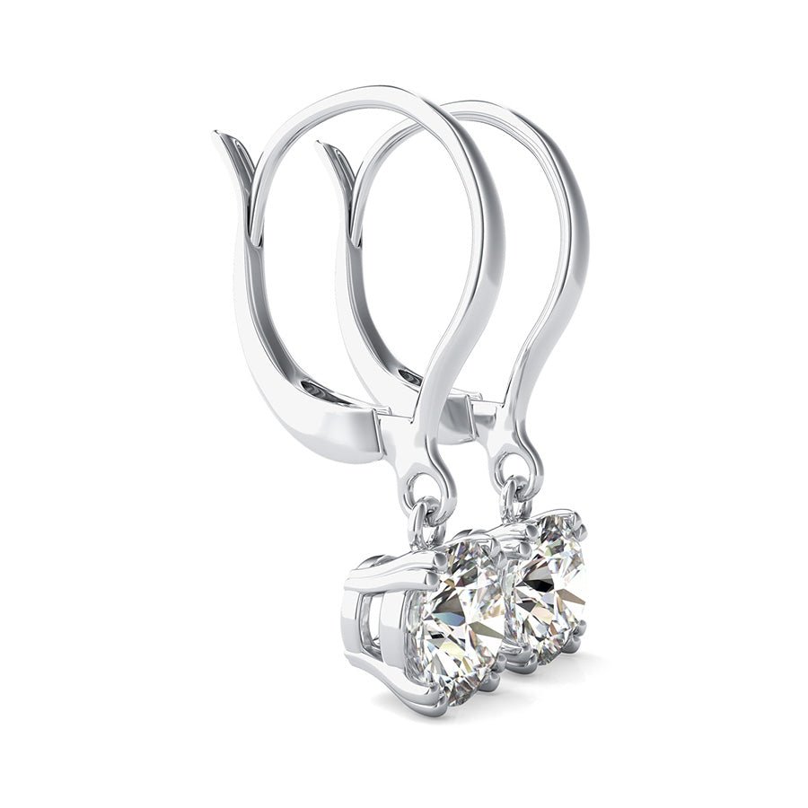 Double Prong Leverback Earrings - Jewelry Exchange Center