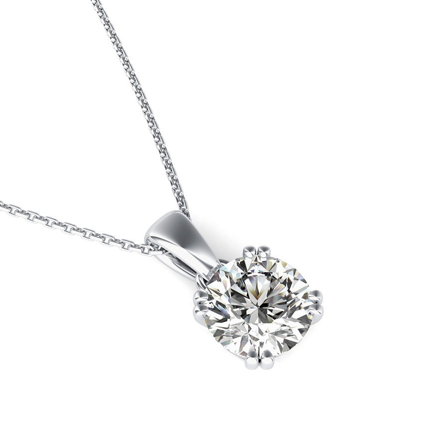 Solitaire Double Wire Basket Pendant
