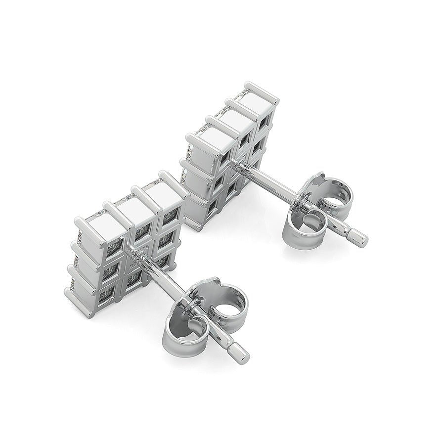 1.25 Ct. T.W. Cluster Stud Earrings - Jewelry Exchange Center