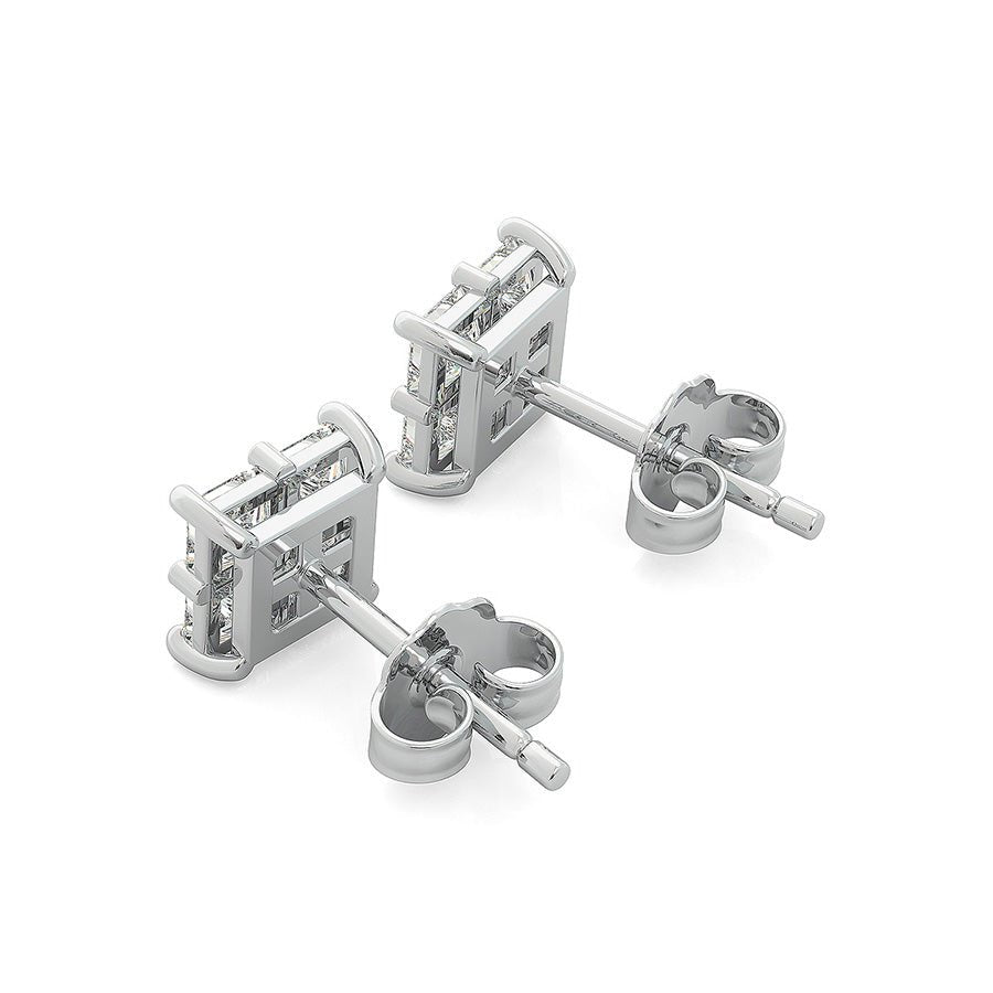0.75 Ct. T.W. Cluster Stud Earrings - Jewelry Exchange Center