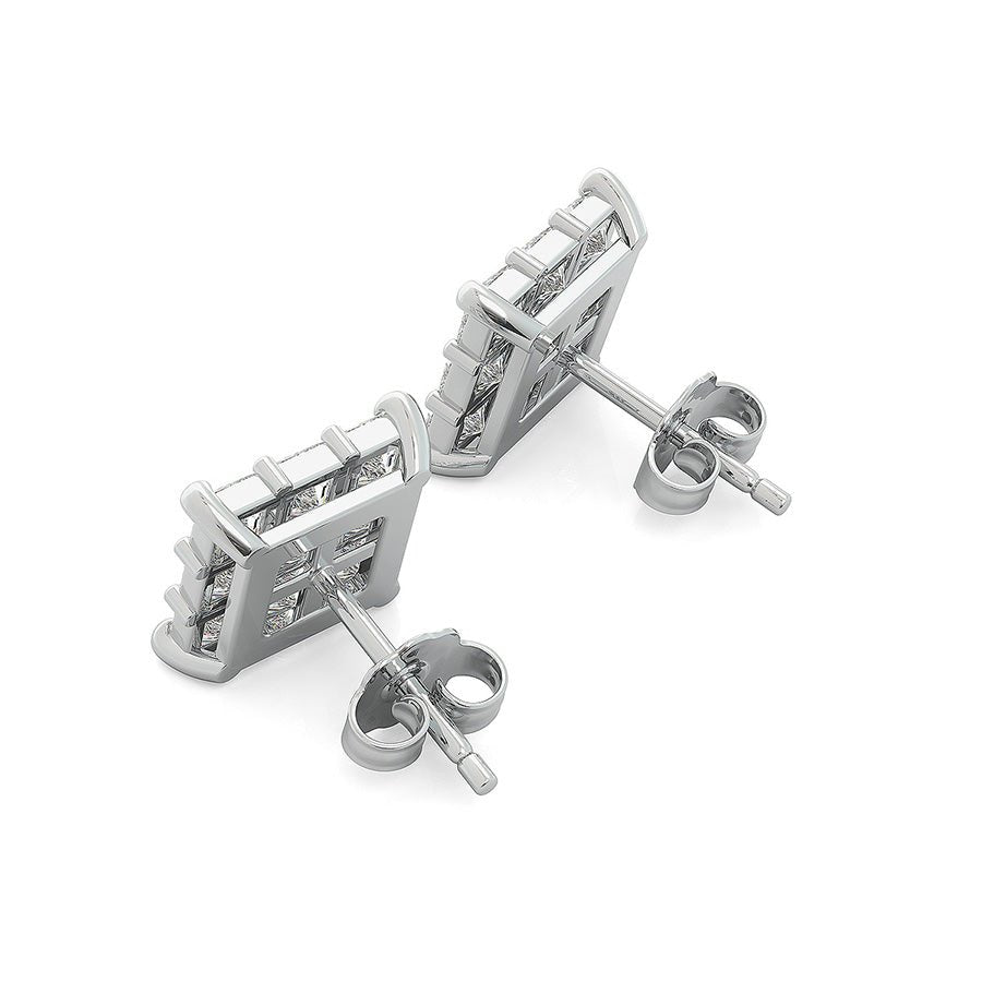 1.25 Ct. T.W. Cluster Stud Earrings - Jewelry Exchange Center