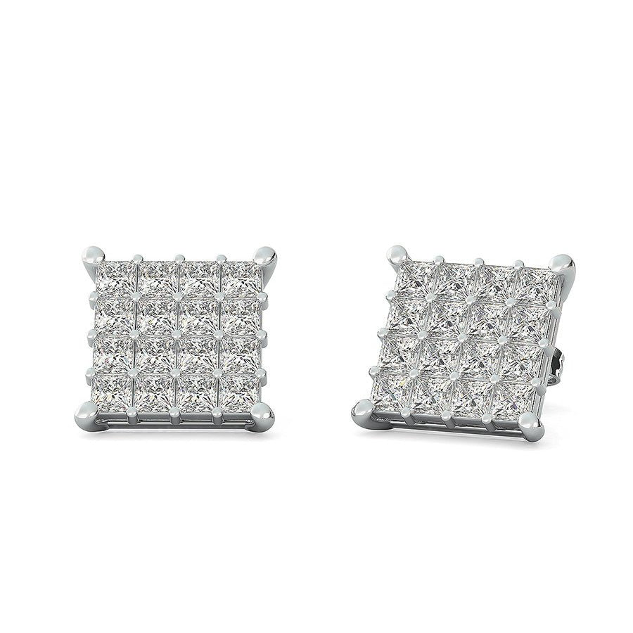 1.50 Ct. T.W. Cluster Stud Earrings - Jewelry Exchange Center