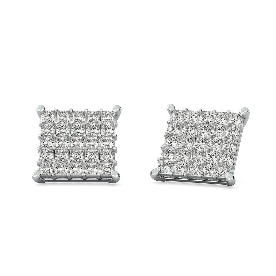 2.00 Ct. T.W. Cluster Stud Earrings - Jewelry Exchange Center