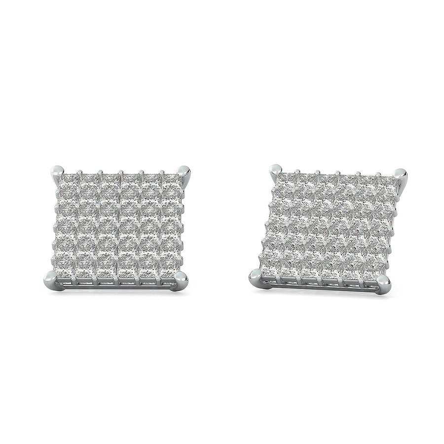 3.00 Ct. T.W. Cluster Stud Earrings - Jewelry Exchange Center