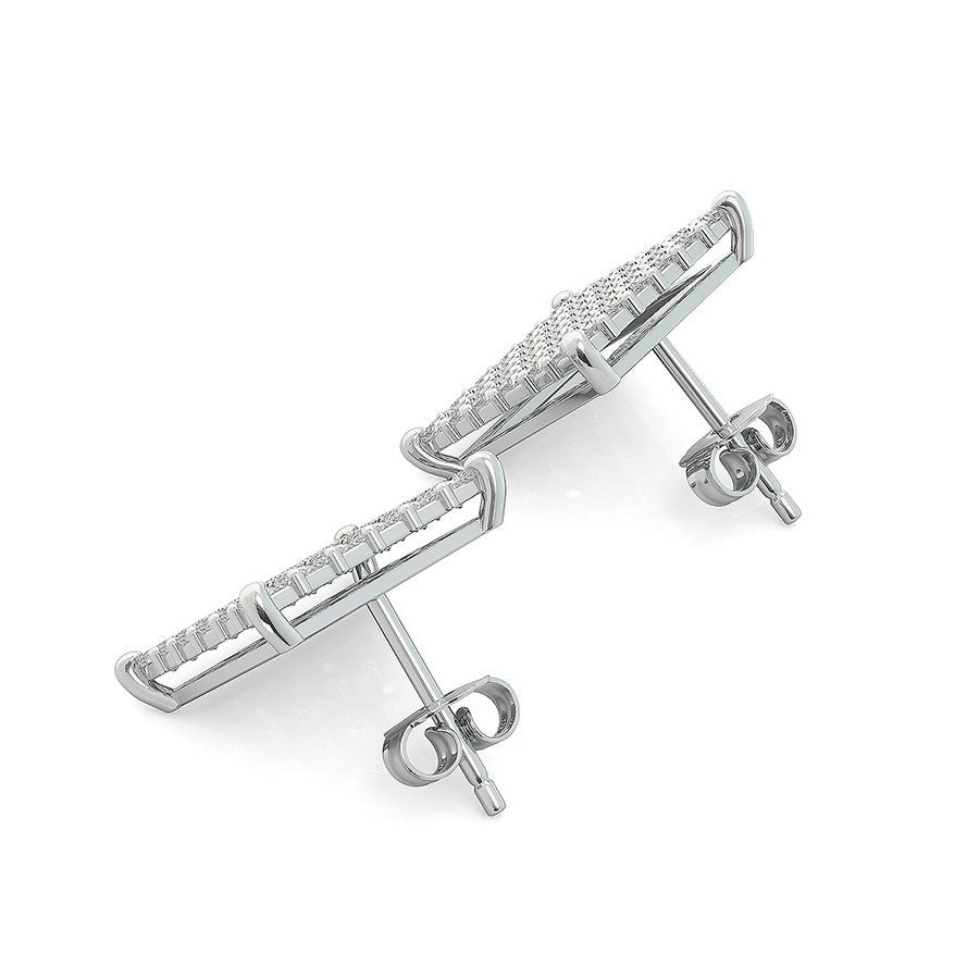 3.00 Ct. T.W. Cluster Stud Earrings - Jewelry Exchange Center