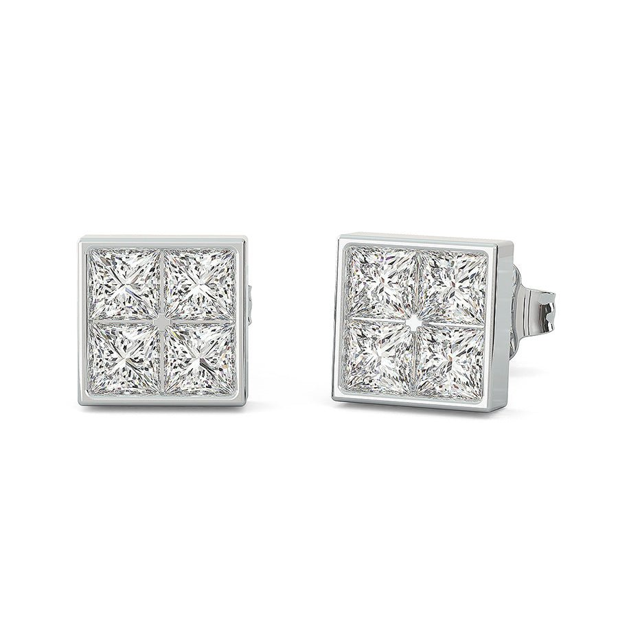 0.75 Ct. T.W. Cluster Stud Earrings - Jewelry Exchange Center
