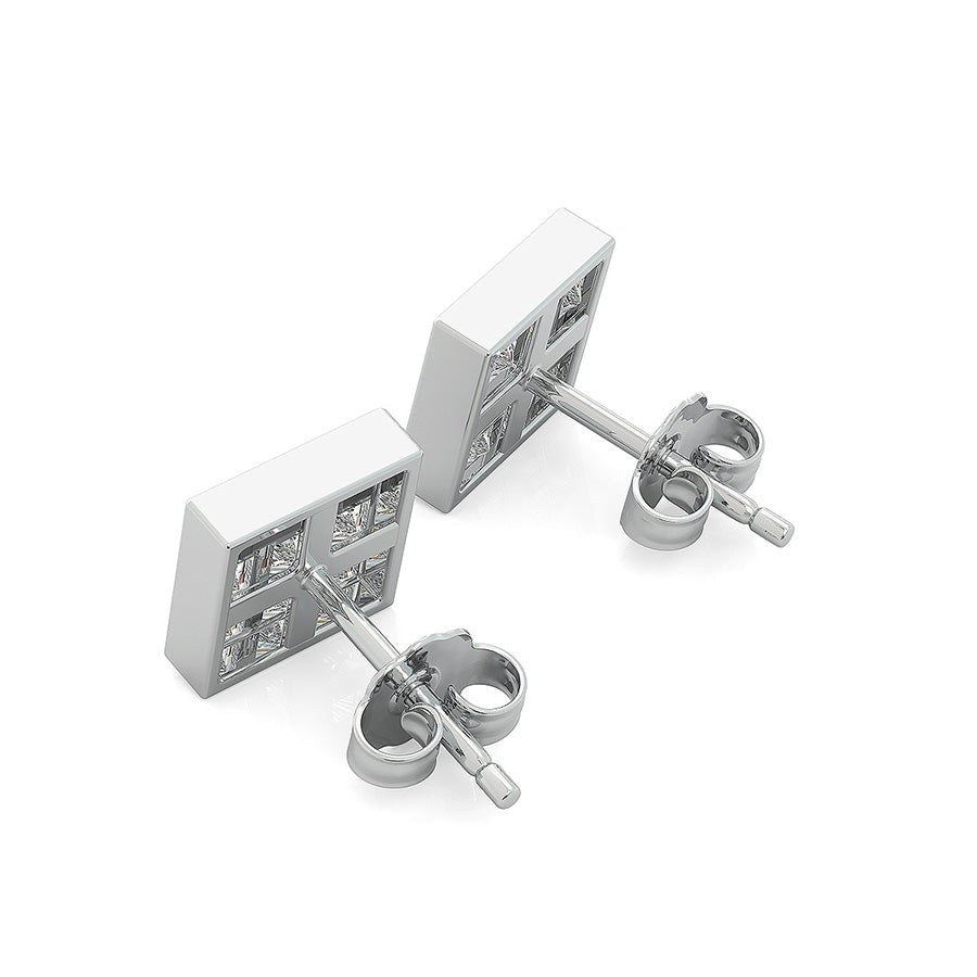 1.25 Ct. T.W. Cluster Stud Earrings - Jewelry Exchange Center