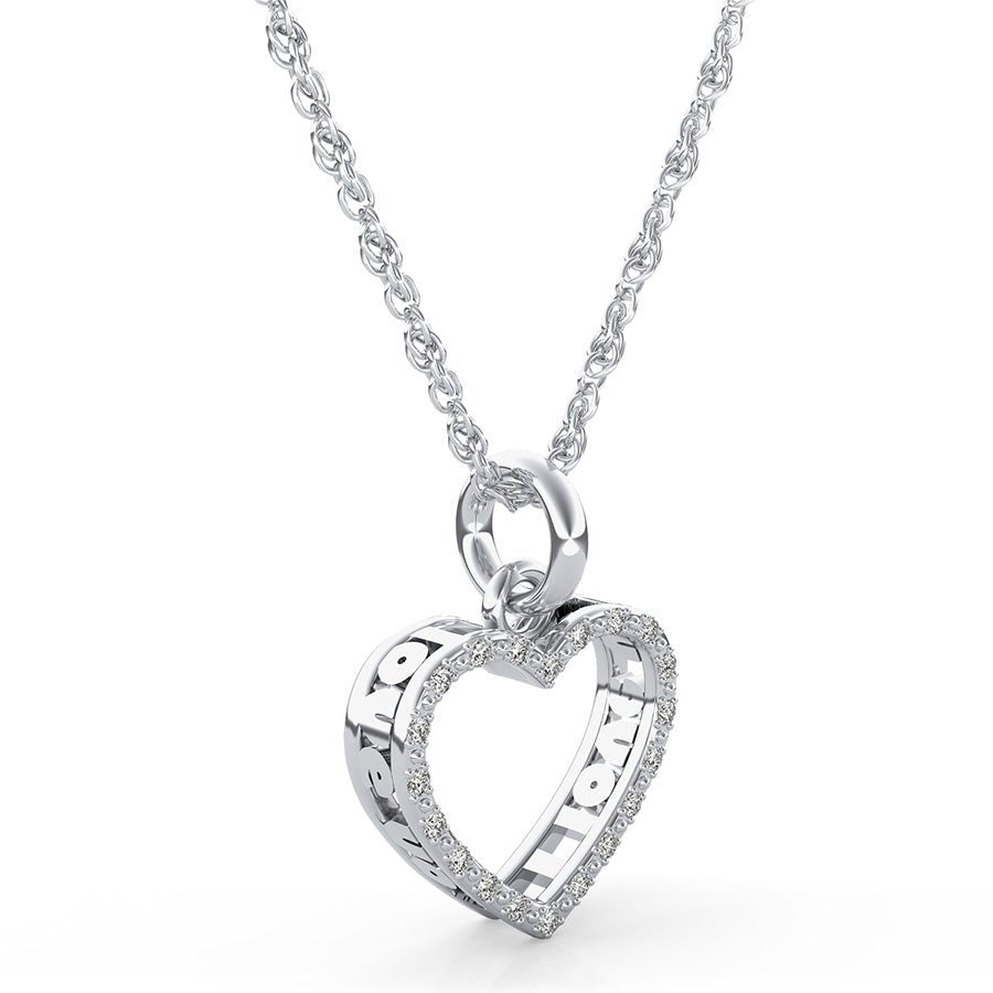 "I Love You" Heart Pendant - Jewelry Exchange Center