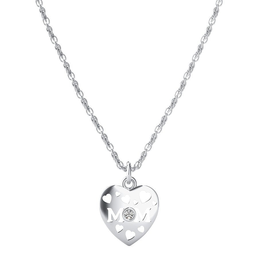 "Mom" Cut Through Heart Pendant - Jewelry Exchange Center