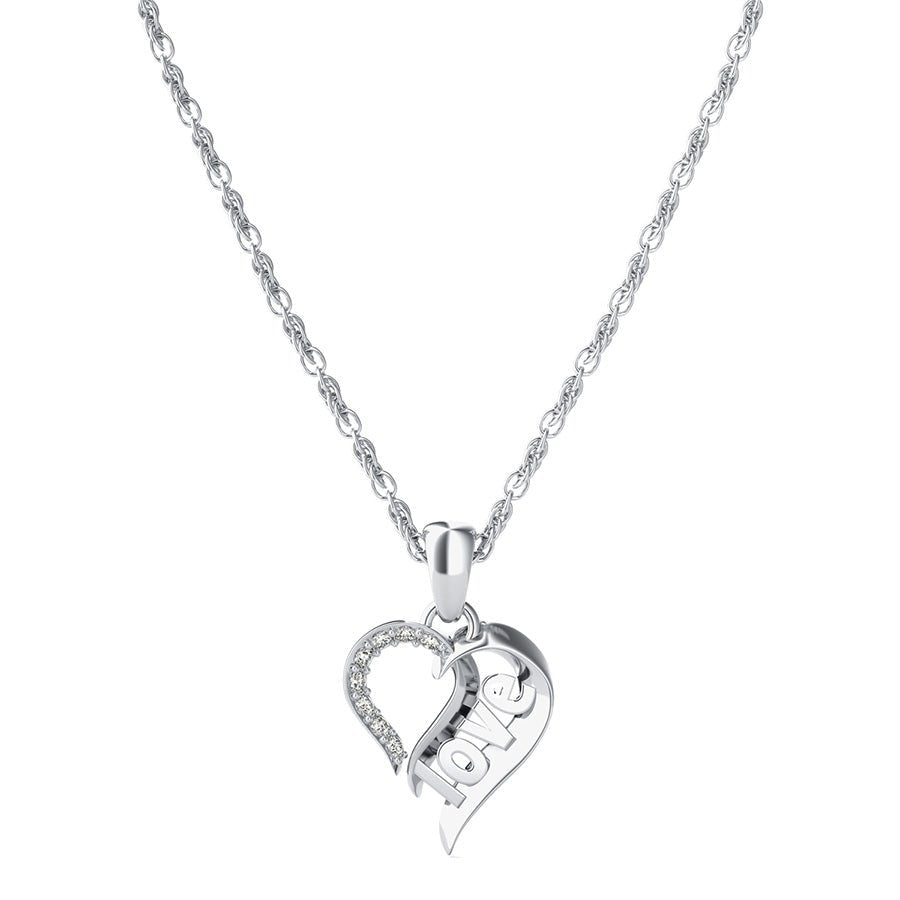 "Love" Cut Through Heart Pendant - Jewelry Exchange Center