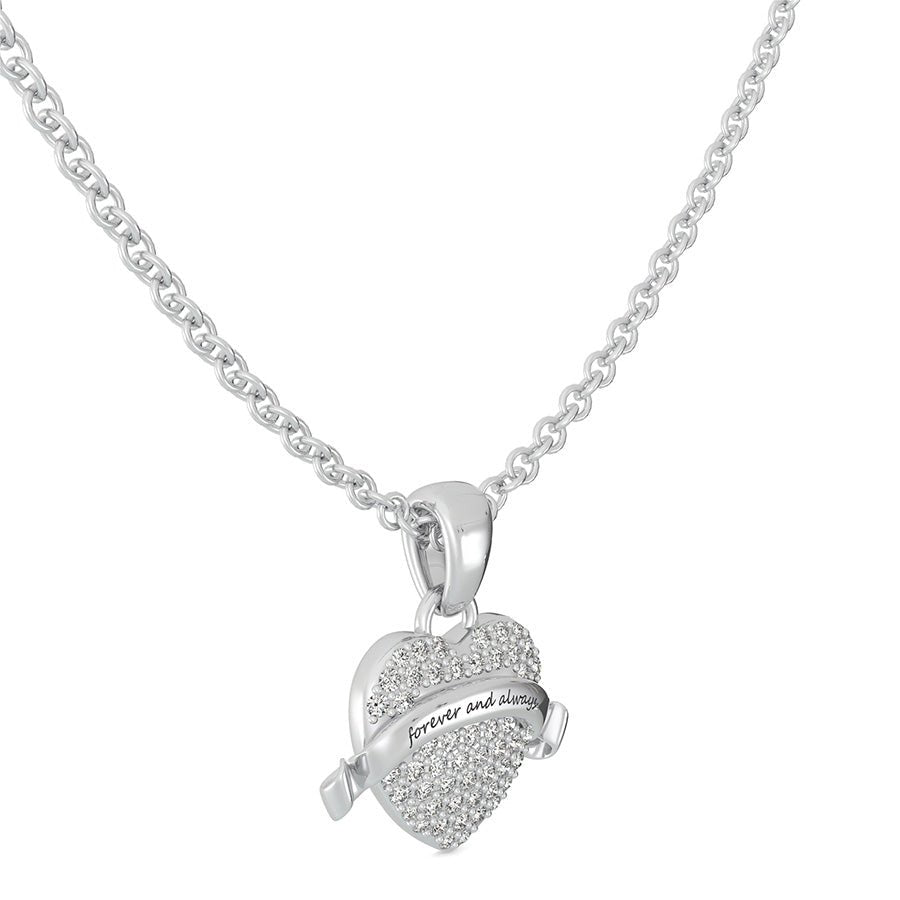 "Forever And Always" Cluster Heart Pendant - Jewelry Exchange Center