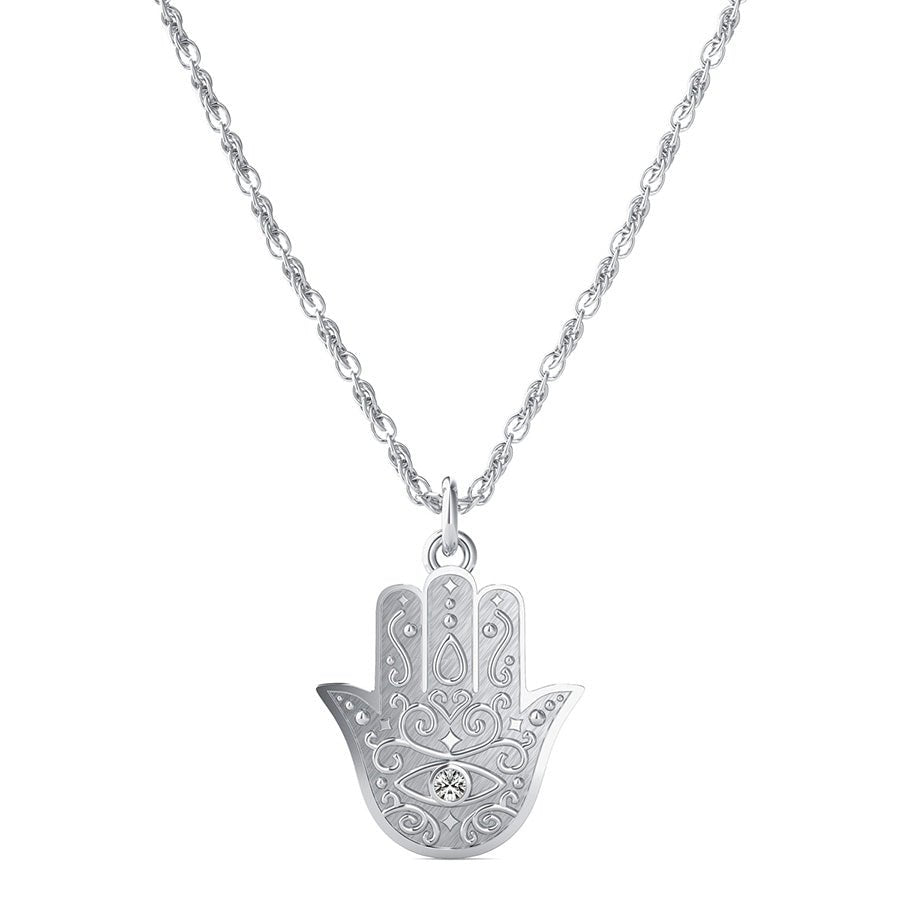 Carved Hamsa Pendant - Jewelry Exchange Center