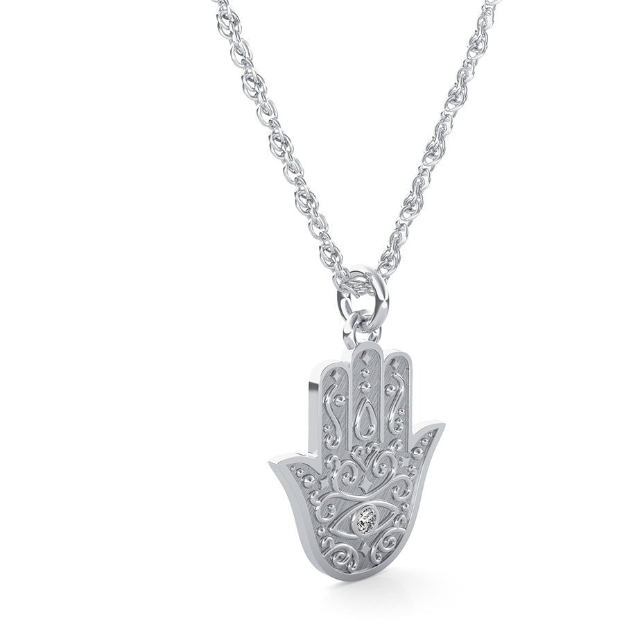 Carved Hamsa Pendant - Jewelry Exchange Center