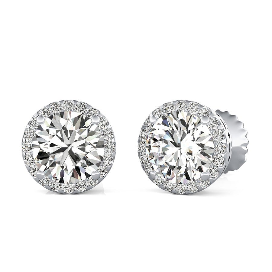 Basket Halo Earrings - Jewelry Exchange Center