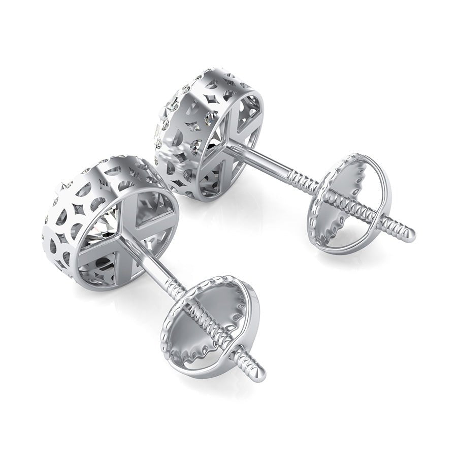 Basket Halo Earrings - Jewelry Exchange Center