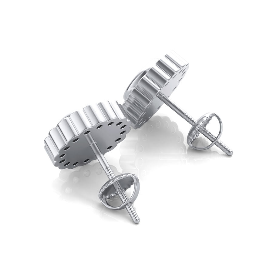 Bezel Halo Earrings - Jewelry Exchange Center