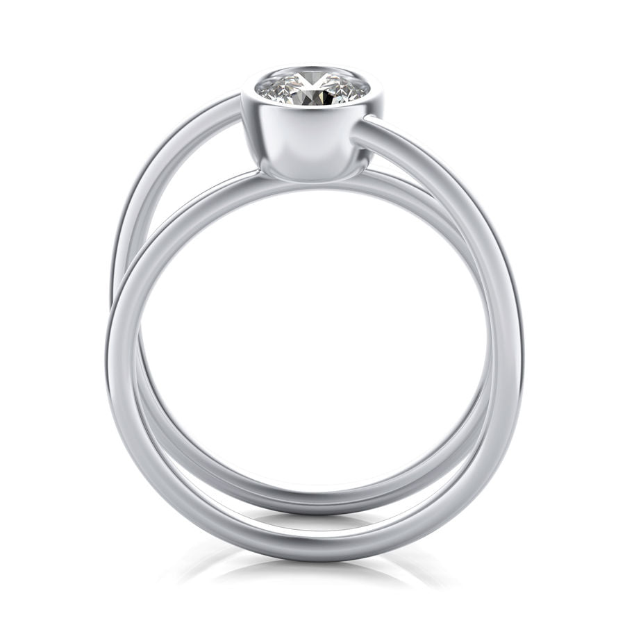 Bezel Solitaire Engagement Ring - Jewelry Exchange Center