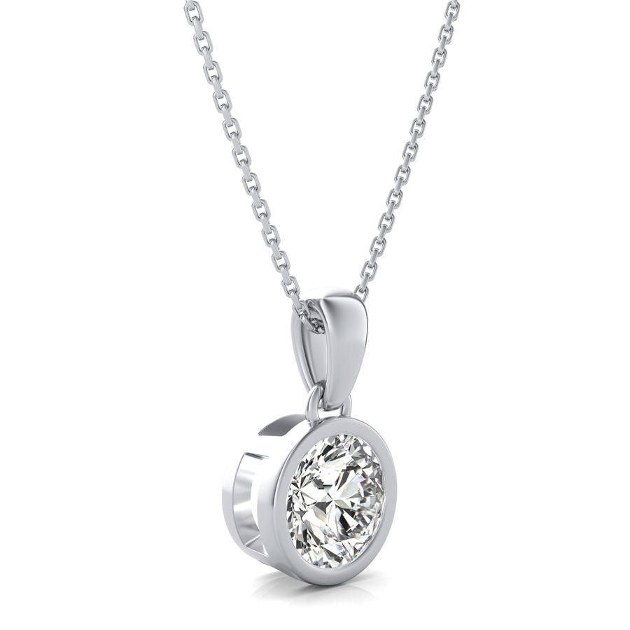 Bezel Solitaire Pendant - Jewelry Exchange Center