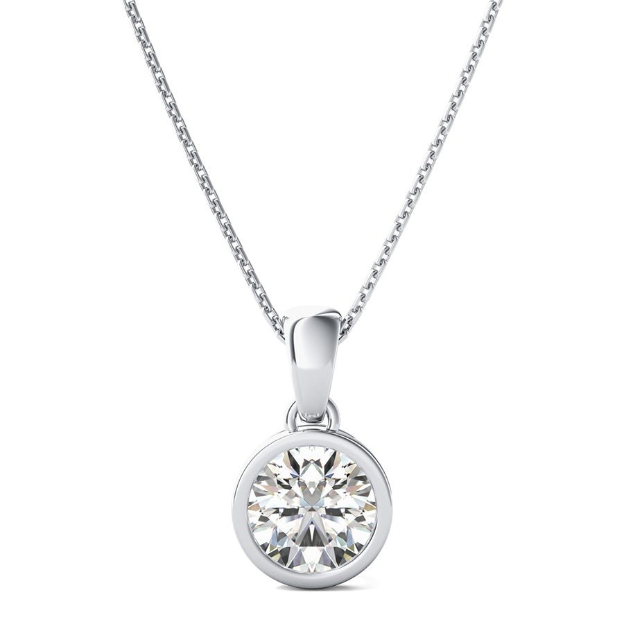 Bezel Solitaire Pendant - Jewelry Exchange Center