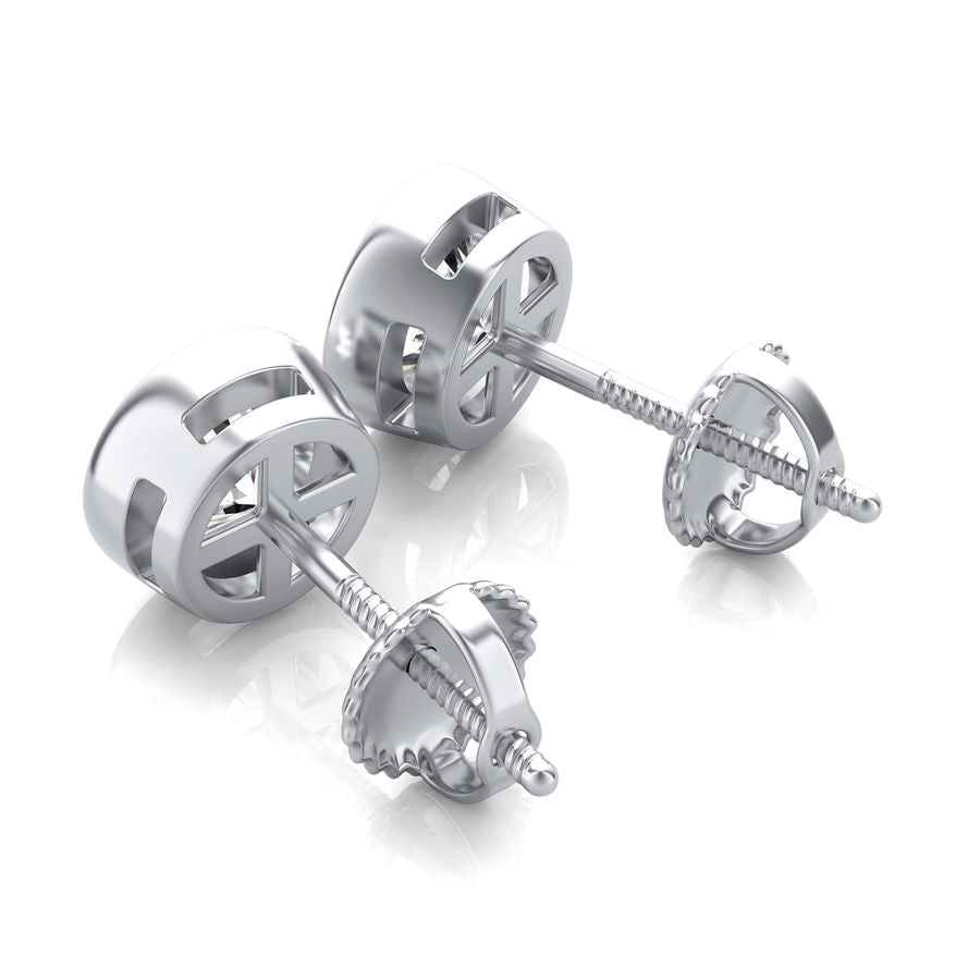 Bezel Stud Earrings - Jewelry Exchange Center