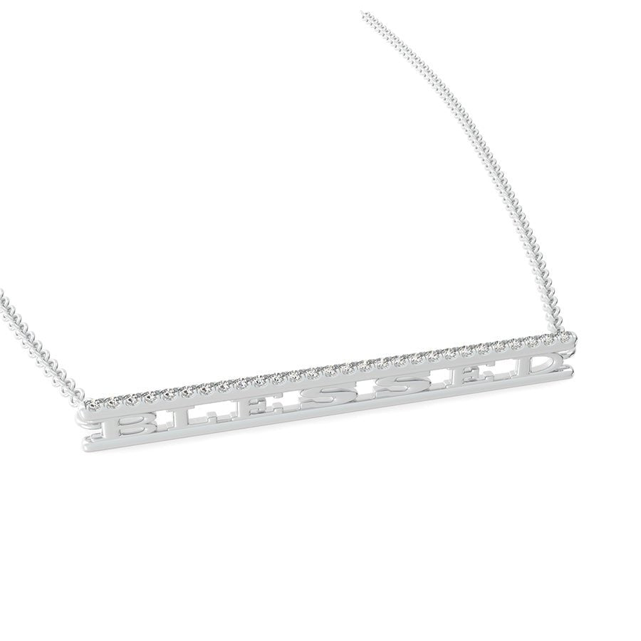 "BLESSED" Bar Pendant - Jewelry Exchange Center