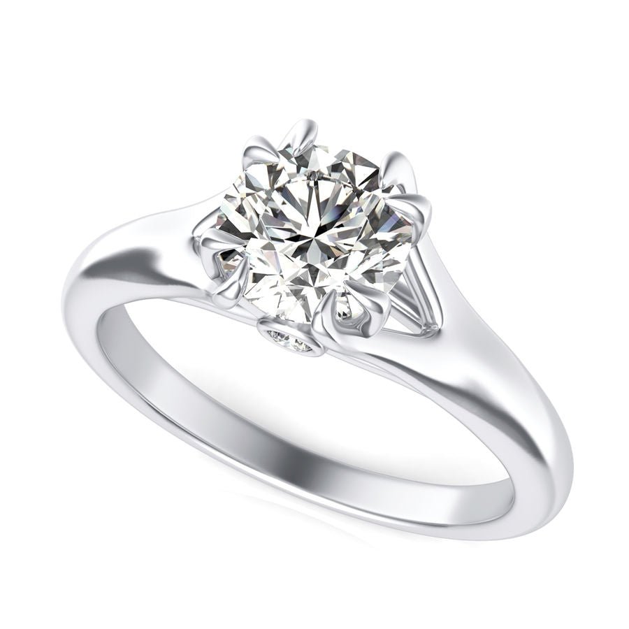 Cathedral Solitaire Engagement Ring - Jewelry Exchange Center
