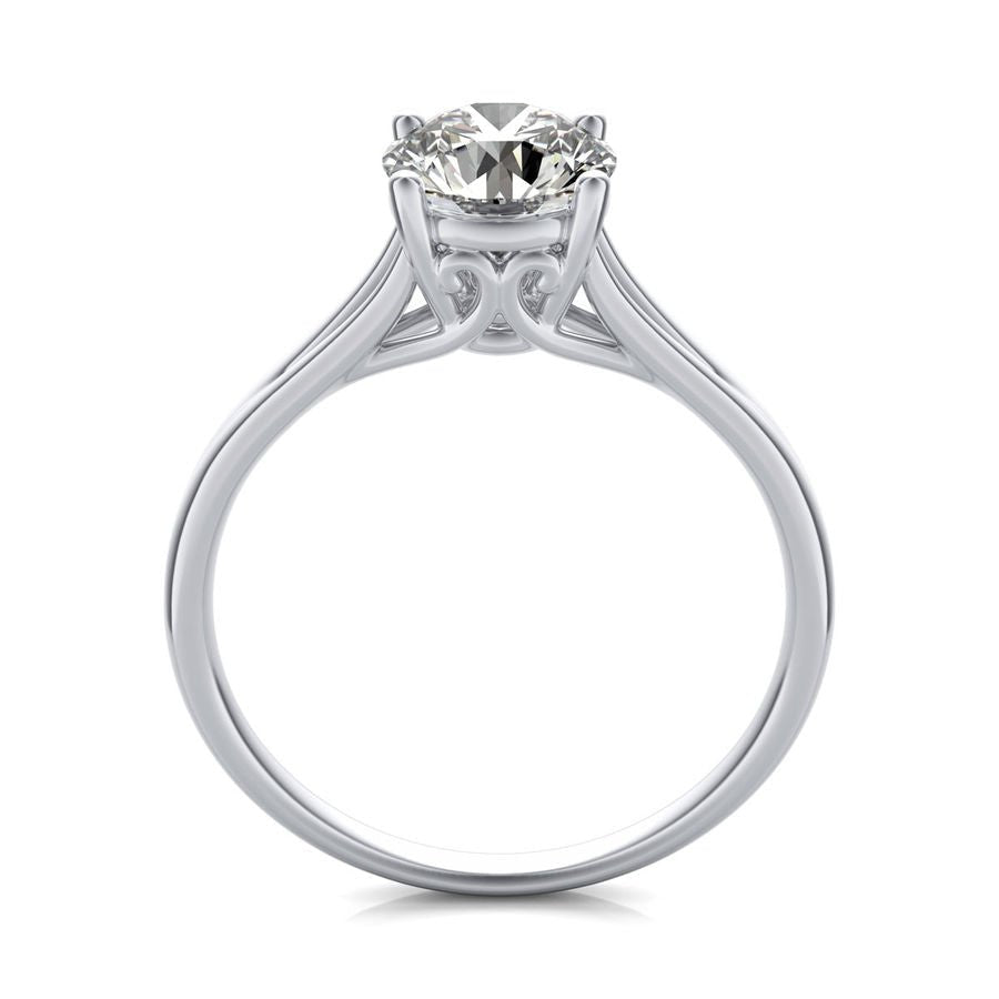 Cathedral Split Shank Solitaire Engagement Ring - Jewelry Exchange Center