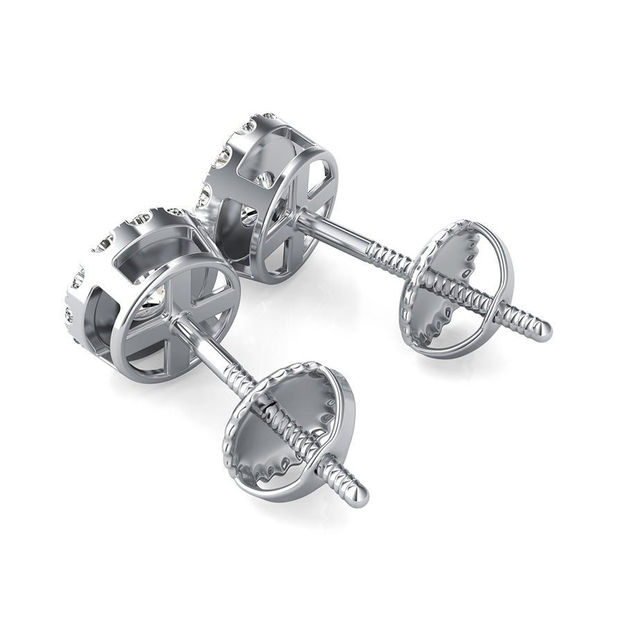 Classic Halo Earrings - Jewelry Exchange Center