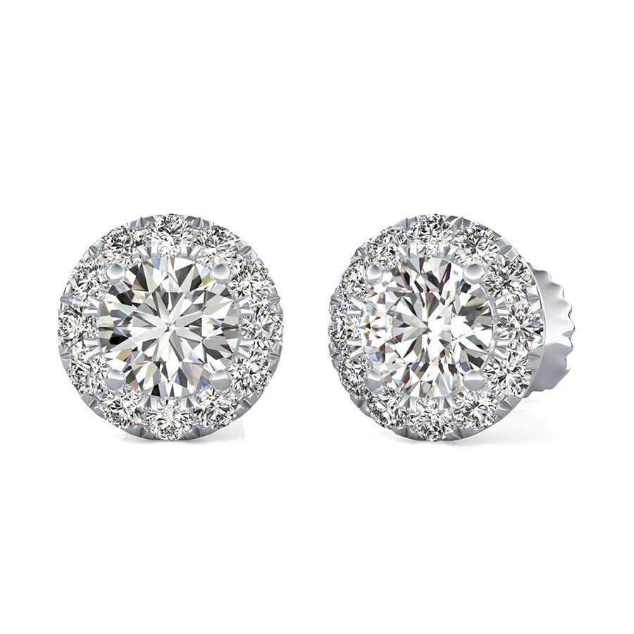 Classic Halo Earrings - Jewelry Exchange Center