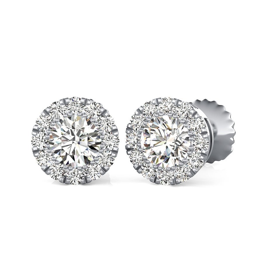 Classic Halo Earrings - Jewelry Exchange Center