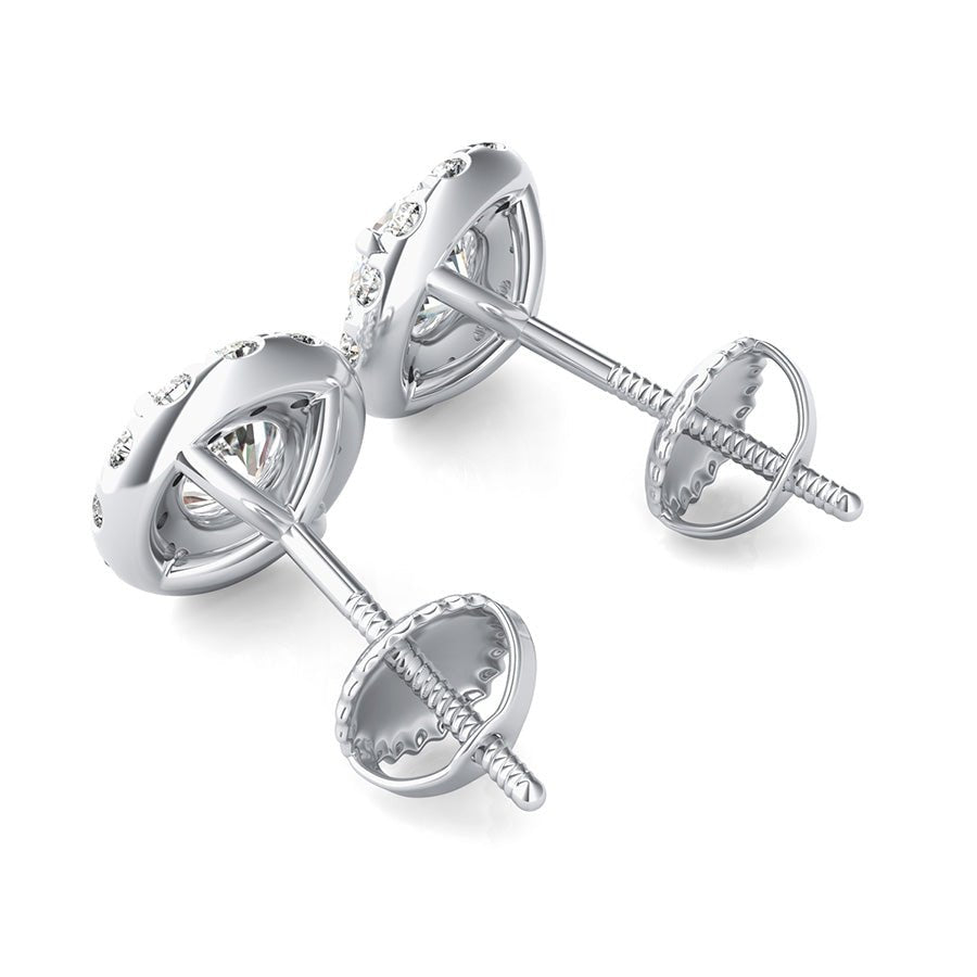 Classic Halo Earrings - Jewelry Exchange Center