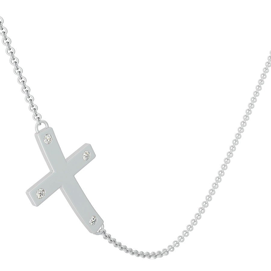 Cross Sideways Pendant - Jewelry Exchange Center