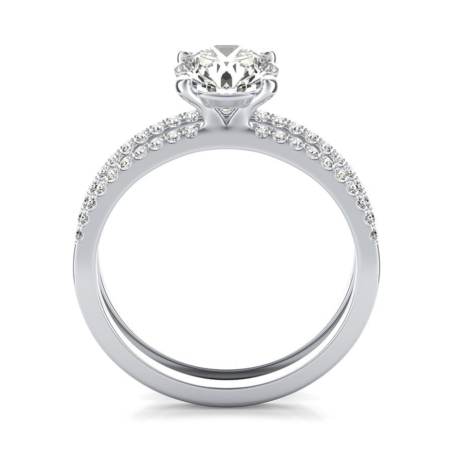 Double Band Engagement Ring - Jewelry Exchange Center