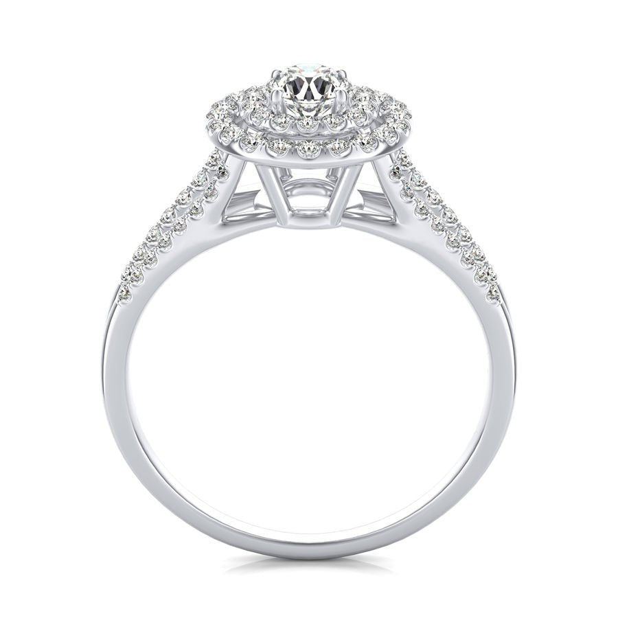 Double Halo Engagement Ring - Jewelry Exchange Center
