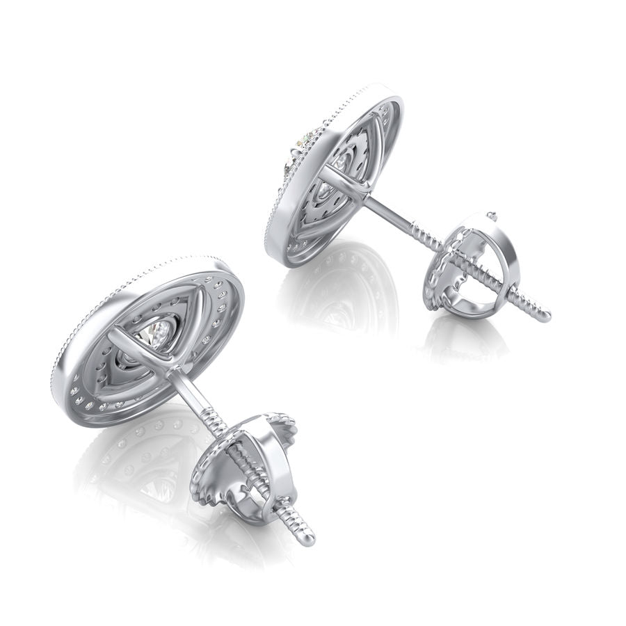 Double Halo Stud Earrings - Jewelry Exchange Center