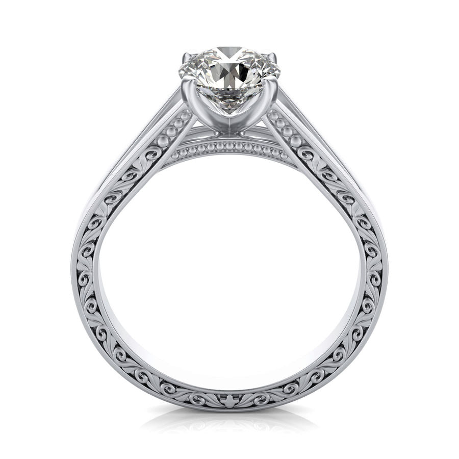 Filigree Cathedral Engagement Ring - Jewelry Exchange Center