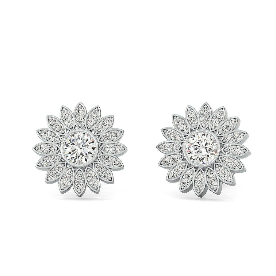 Floral Halo Earrings - Jewelry Exchange Center