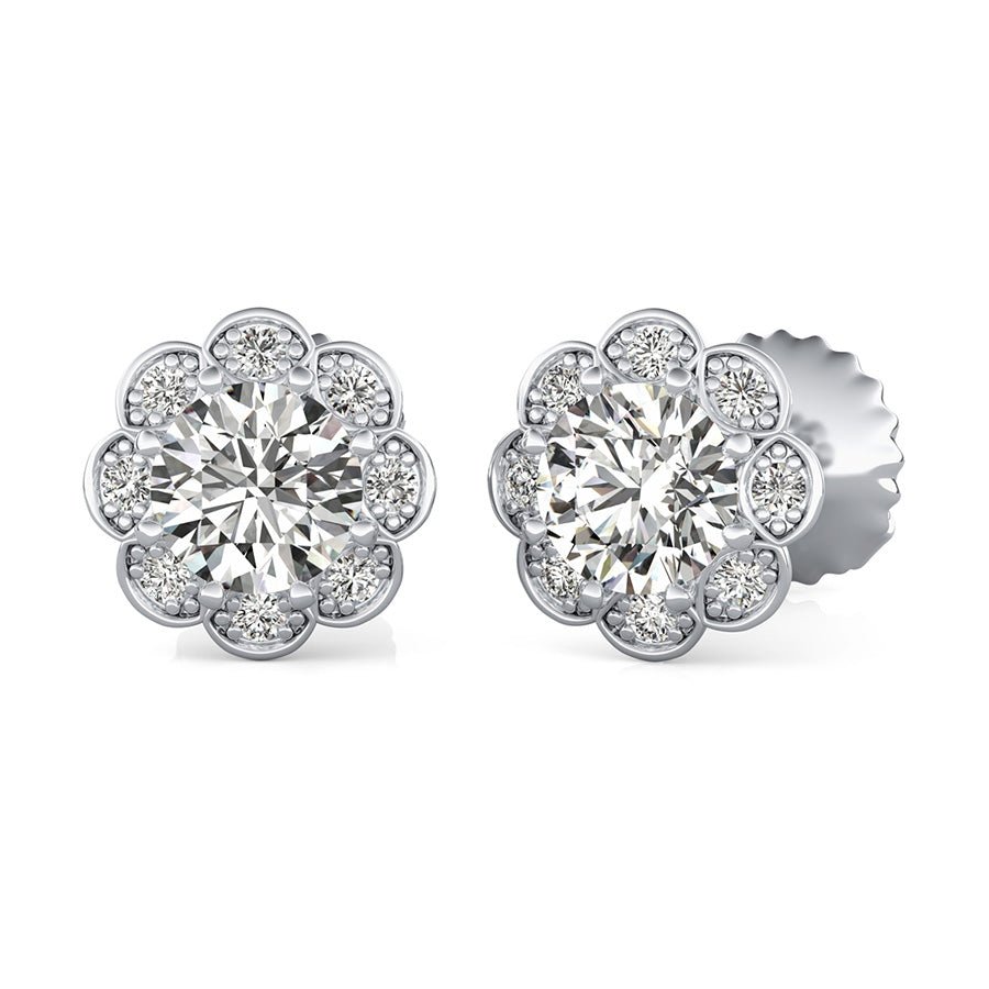 Flower Halo Earrings - Jewelry Exchange Center