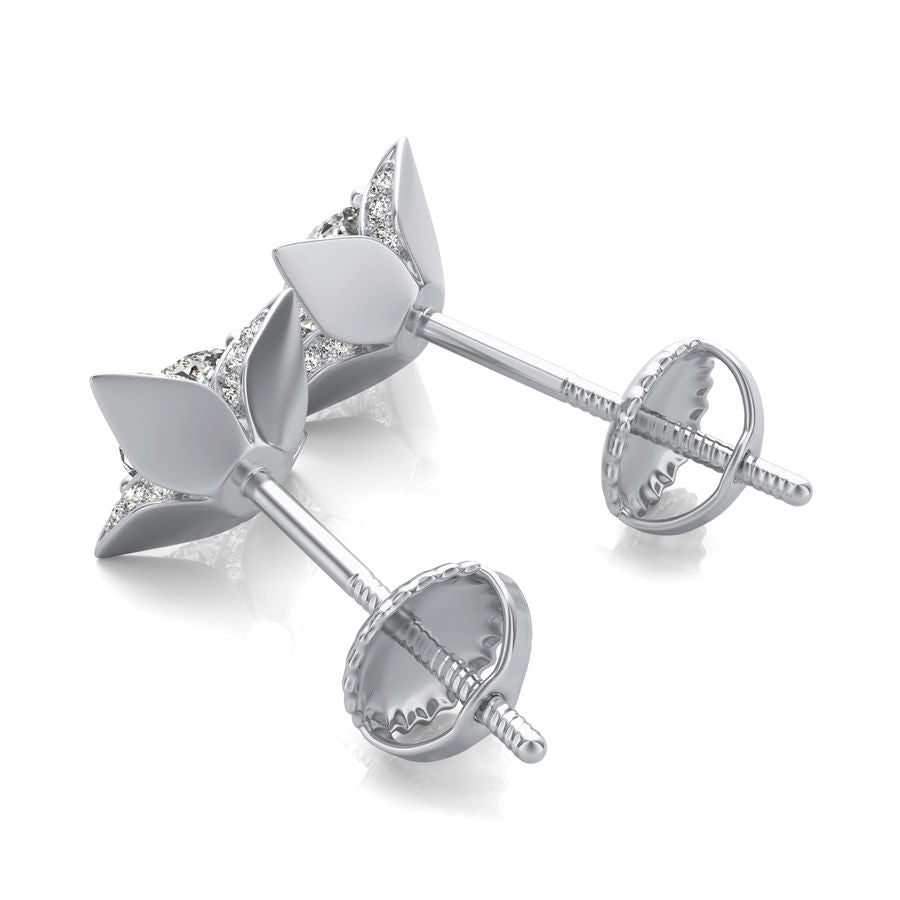Flower Halo Stud Earrings - Jewelry Exchange Center