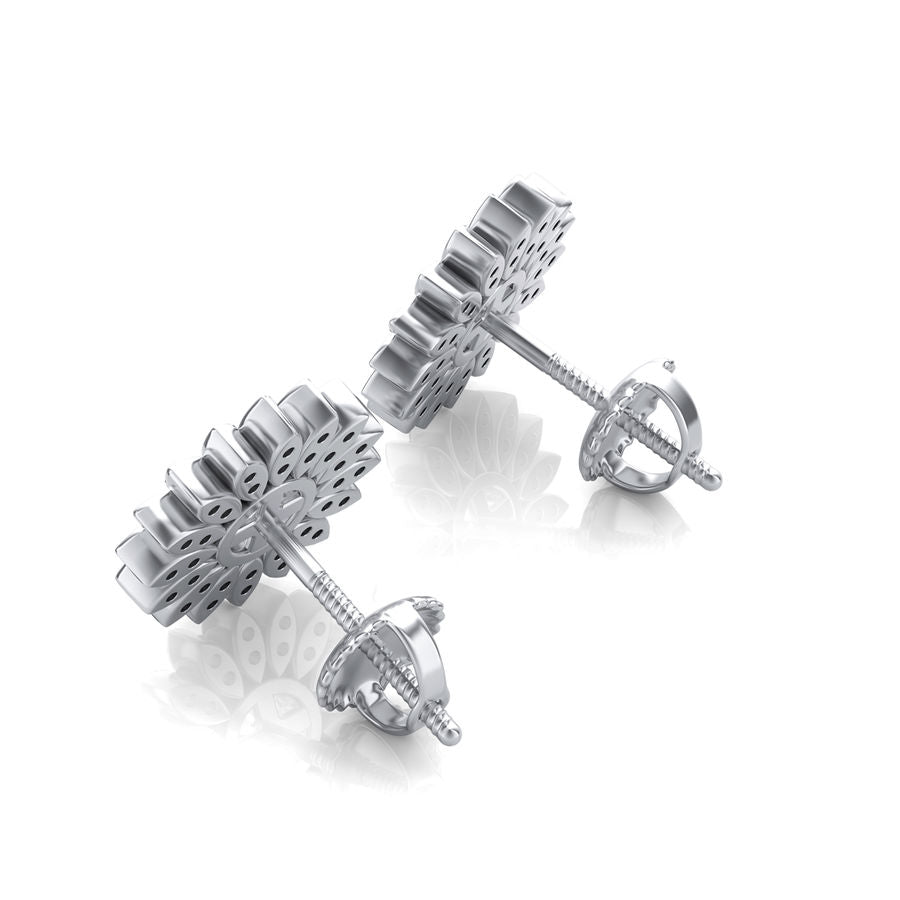 Flower Halo Stud Earrings - Jewelry Exchange Center