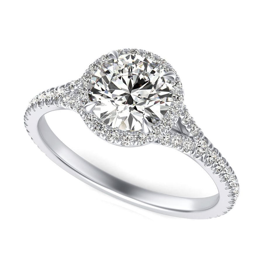 Halo Engagement Ring - Jewelry Exchange Center