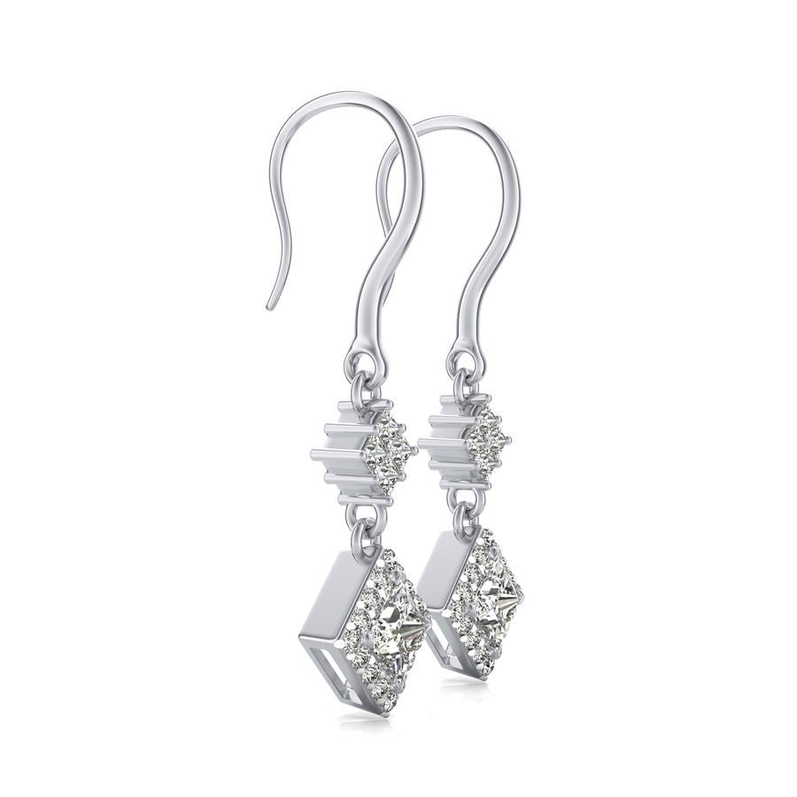 Halo Lever Back Earrings - Jewelry Exchange Center